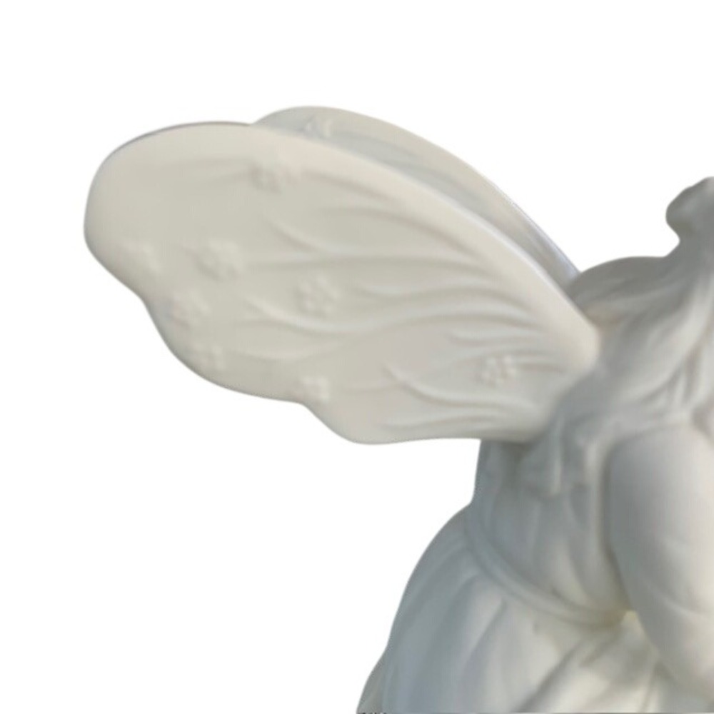 Vintage PartyLite Ariana's Garden Fairy Porcelain Candle Holder Set Bisque - Picture 9 of 16